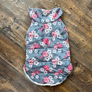Dog floral puffy vest